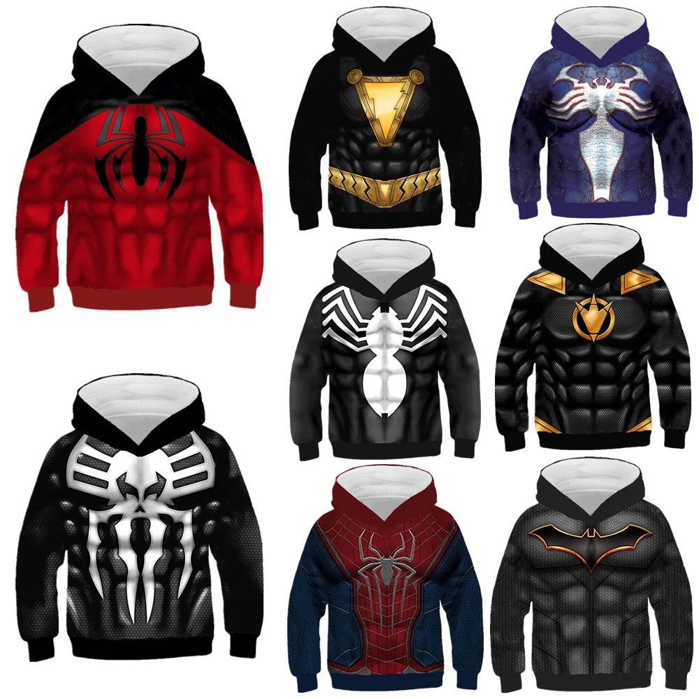 

Cosplay Halloween Superhero Miles Morales 3D Print Spiderman Hoodie Cosplay Hooded Sweatshirt Hip Hop Pullover Jacket Coat