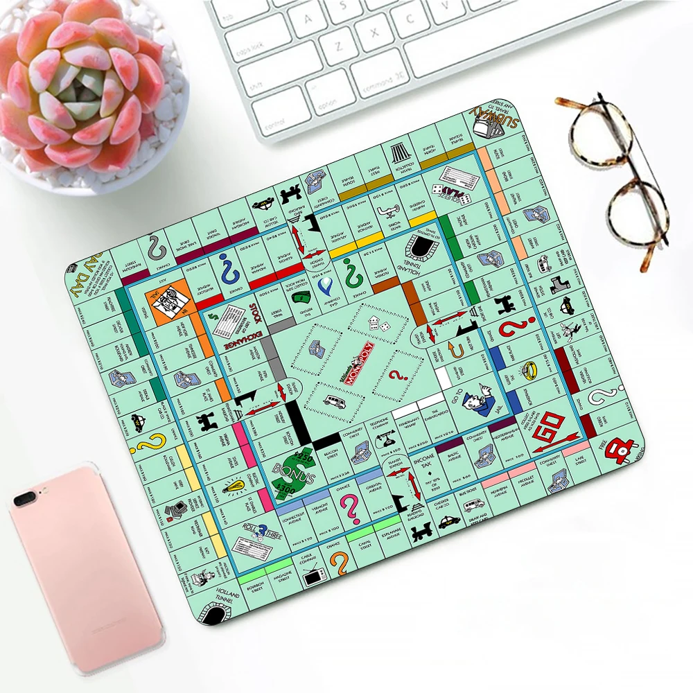 Cute Cartoon Monopoly Gaming Mouse Pad XS Small Mousepad For PC Gamer Desktop Decoration Office Mouse Mat Deskmat Rug