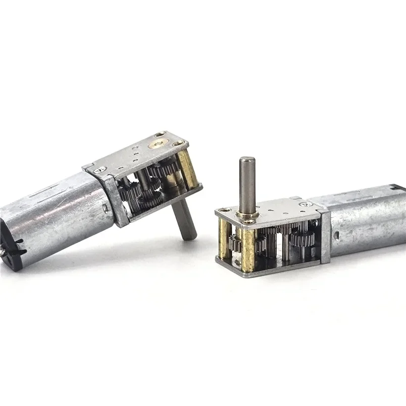 DC 3V 5V 6V 12RPM Mini N30 Gear Motor Single Long Shaft Slow Speed High Torque Worm All Metal gearbox Motor Right Angle Robot