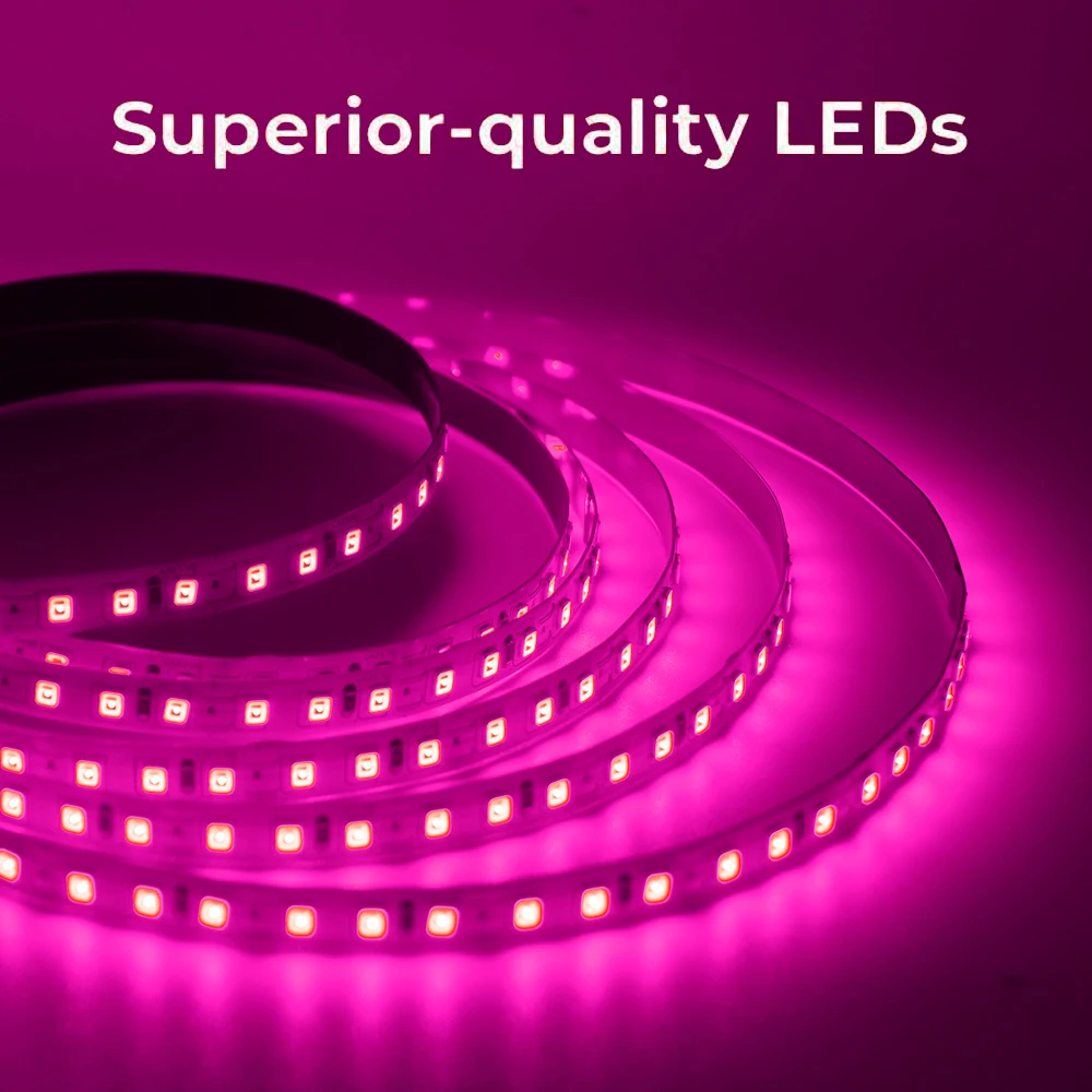 Cinta de luz Led Flexible, 2835 Led, 120Led, 240Led, 5M, Pixel, blanco, rosa, blanco cálido, azul, rojo, UV, DC12V, 24V