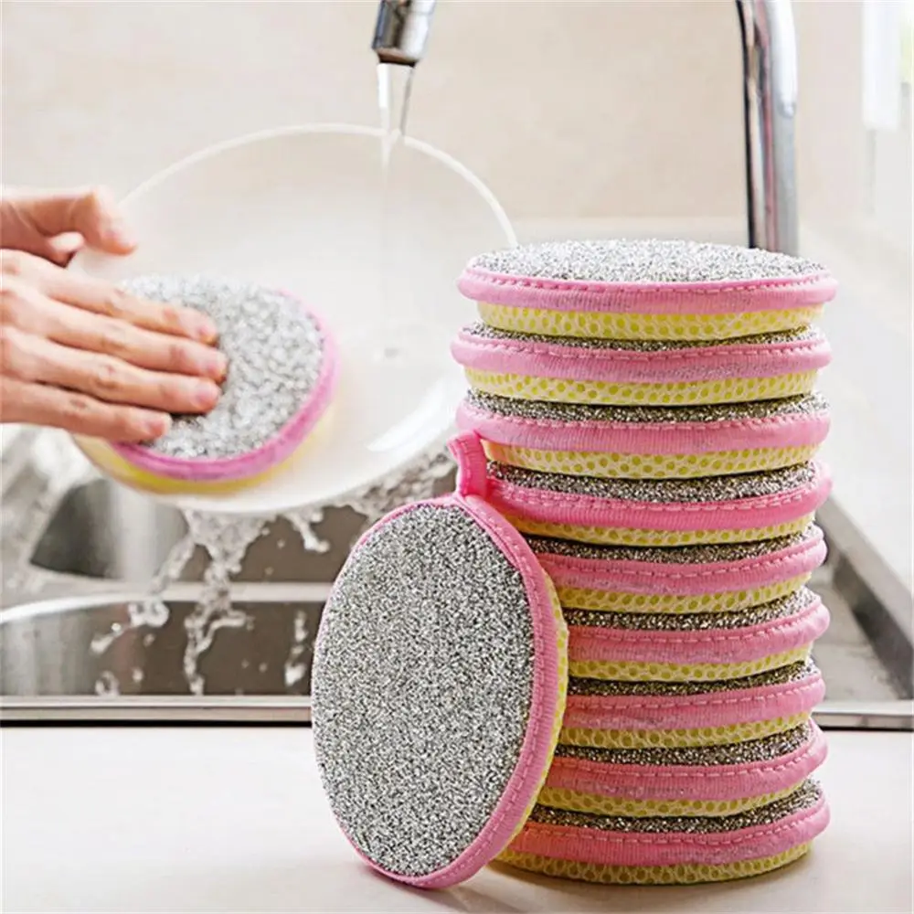 Dishwashing Sponge Double Side Washable Cleaning Tools Scouring Pad Tableware Dish Washing Brush Eusable Cleaning Spongs