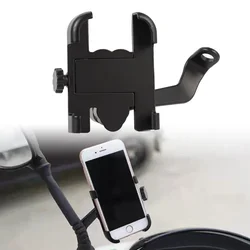 Motorcycle Bicycle Phone Holder Gps Bracket Cellphone Stand Moto Rearview Mirror Handlebar Mount
