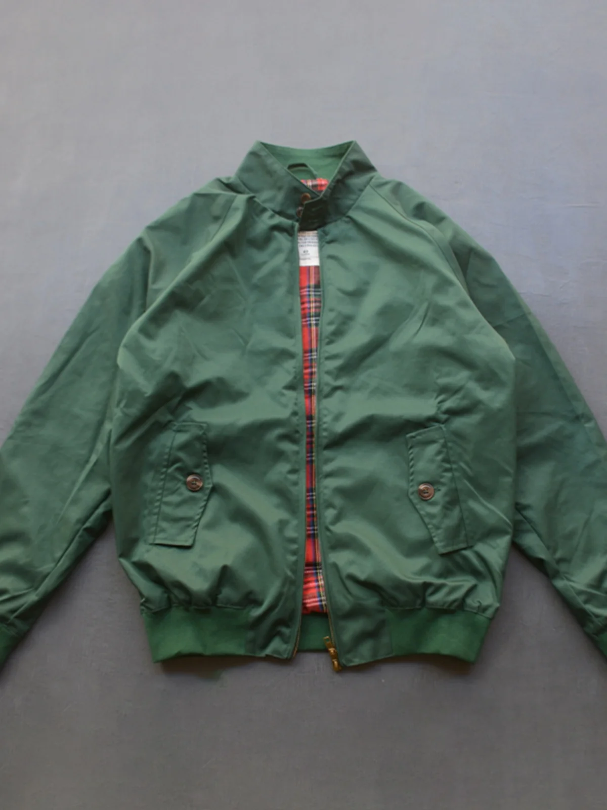 

American Sle Harrington Jaet Men's Stand Collar Lightweight Waterproof Casual Classic G9 Coat Plaid Stand Fit