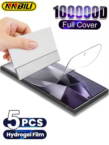 NNBILI 5pcs Hydrogel Film For Samsung Galaxy S25 S24 S23 S22 S21 S20 Ultra Plus Screen Protector For Samsung S24 S23 FE Ultra