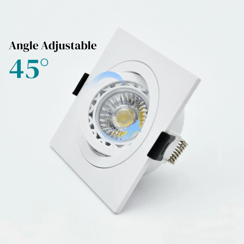 Immagine 3: Staffa montata da incasso a LED in plastica GU10/MR16 Supporto base per lampadina Accessori per telaio per faretto a soffitto sostituibile per interni