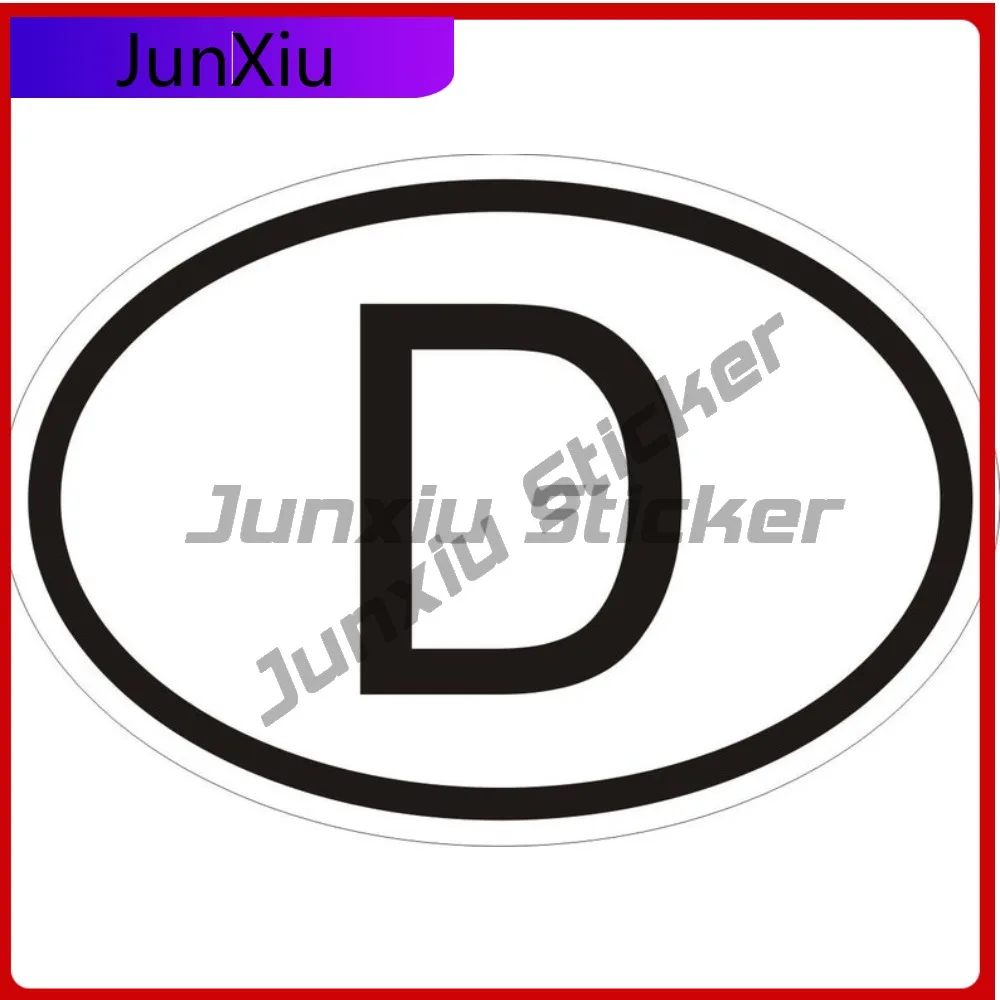 

Germany D Country Code Oval Unique Window SUV Scratch Cover Auto Accessories Vinyl Decal For Car Truck SUV Window Bumper Laptop