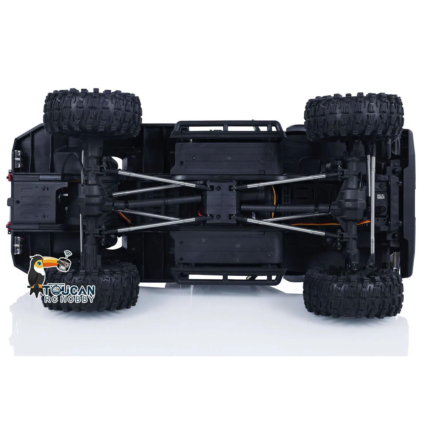 Zabawki CORSSRC 1/8 4WD EMO X3 4x4 RC Samochód ratunkowy holowniczy Sterowanie radiowe Samochody gąsienicowe Malowane gotowe światło Dwubiegowy