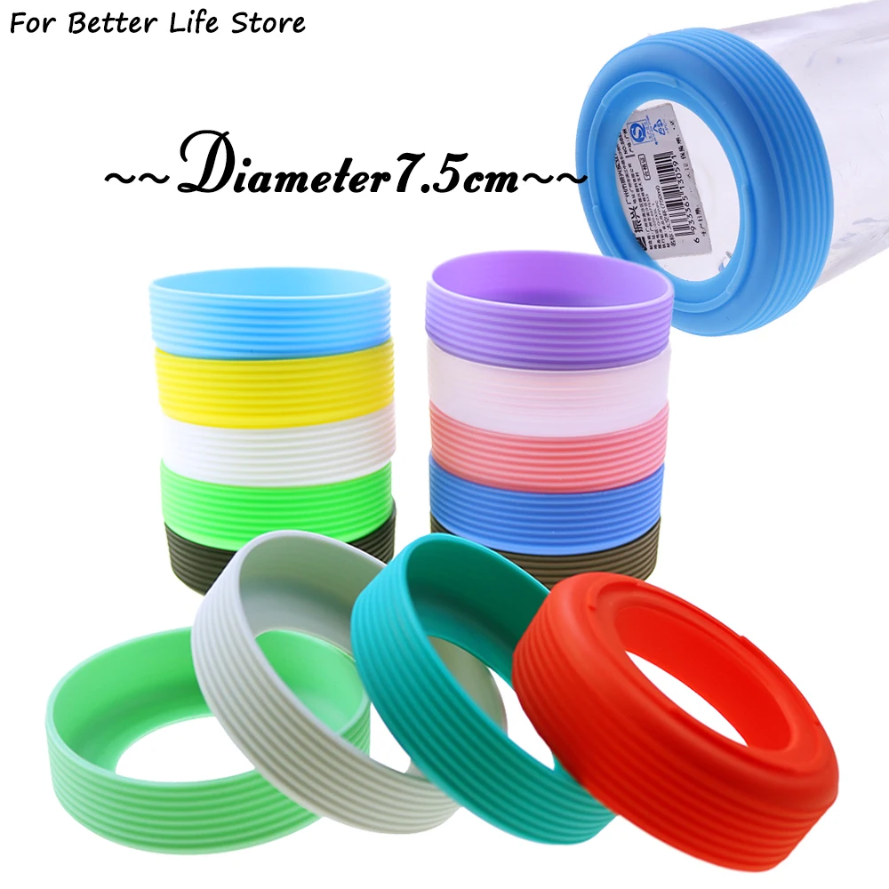 

1Pc 7.5CM 19G 15 Colour Threaded Soft Silicone Cup Bottom Cover Wear Resistant Ring Sleeve Sheath Anti Slip Good Toughness