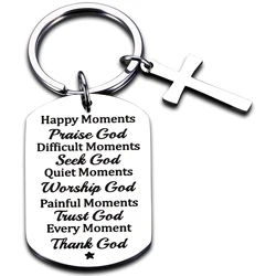 Inspirational Christian Gifts Bible Verse Keychain Christian Religious Scripture Gifts for Friend Son Daughter Boys Girls