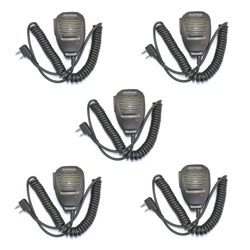 Lot 5PCS Original 2 Pin K Type PTT Mic Speaker for Baofeng UV-5R Plus BF-888S UV B6 UV-B5 UV-82 GT-3 UV5R Portable Radio