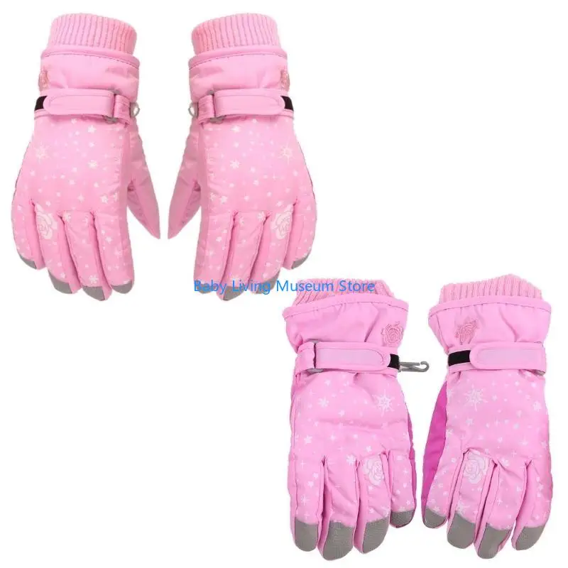 

P31C Children Skiing Cycling Gloves Thick Warm Mittens Waterproof Snowboard Gloves