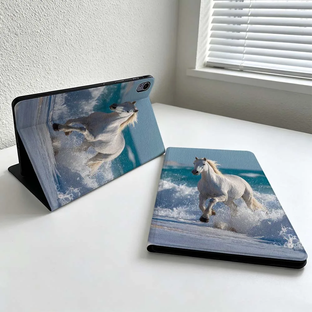 White Horse Running Beach For Huawei MatePad MediaPad MagicPad Honor Pad 10 9 8 X10 X9 X8 Pro Soft Inch Tablet Case Cover