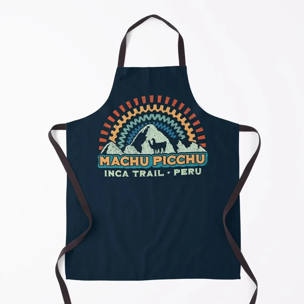 Machu Picchu Retro Inca - Delantal Perú Uniforme de Chef para Hombres Manicuristas Delantal de Manicurista de estilo japonés