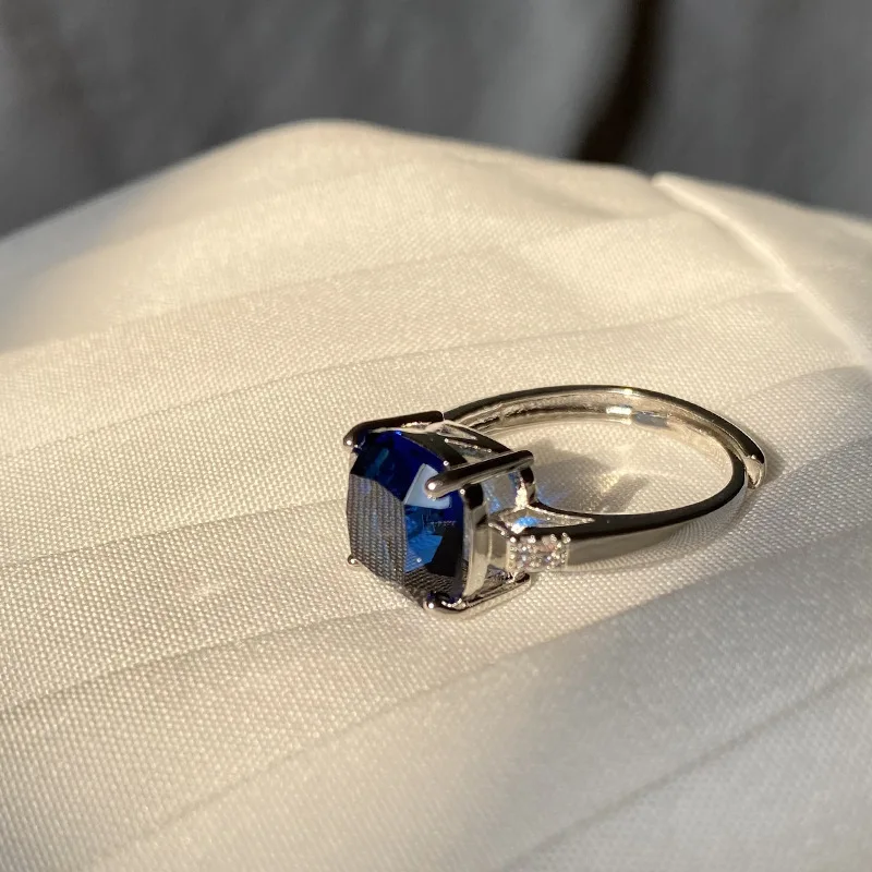 MDL مويسانيتي style.beauty تقليد خاتم بيكستون طبيعي العقيق الأحمر حمامة مفتوحة مزاجه خاتم مجوهرات ملون