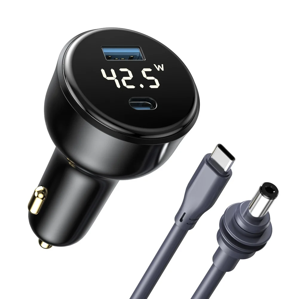 1 PC 100W Dual Port Car For Charger With 300CM Type C To DC Cable LED Display For For Starlink For Mini Fast Charging Adapter