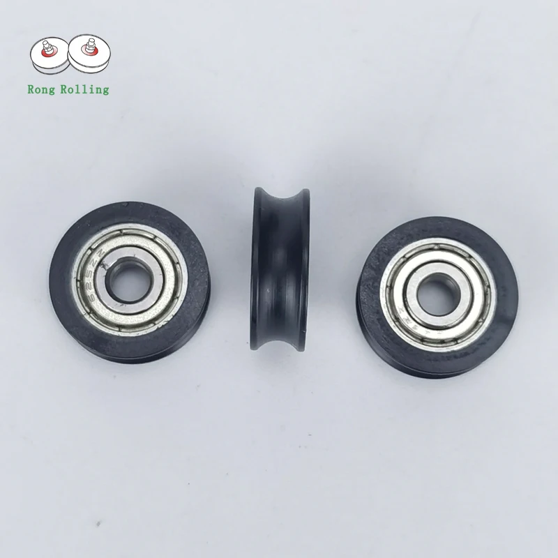 5*20*7 U groove door or window black color nylon bearing bore 5mm,Sliding wheels/rollers/pulleys diameter 20mm,thickness 7mm.