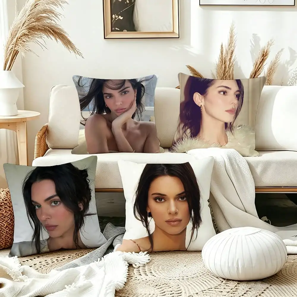 

K-Kendall J-Jenner Various Sizes Square Pillow Case For Car Home Bedchamber Decor