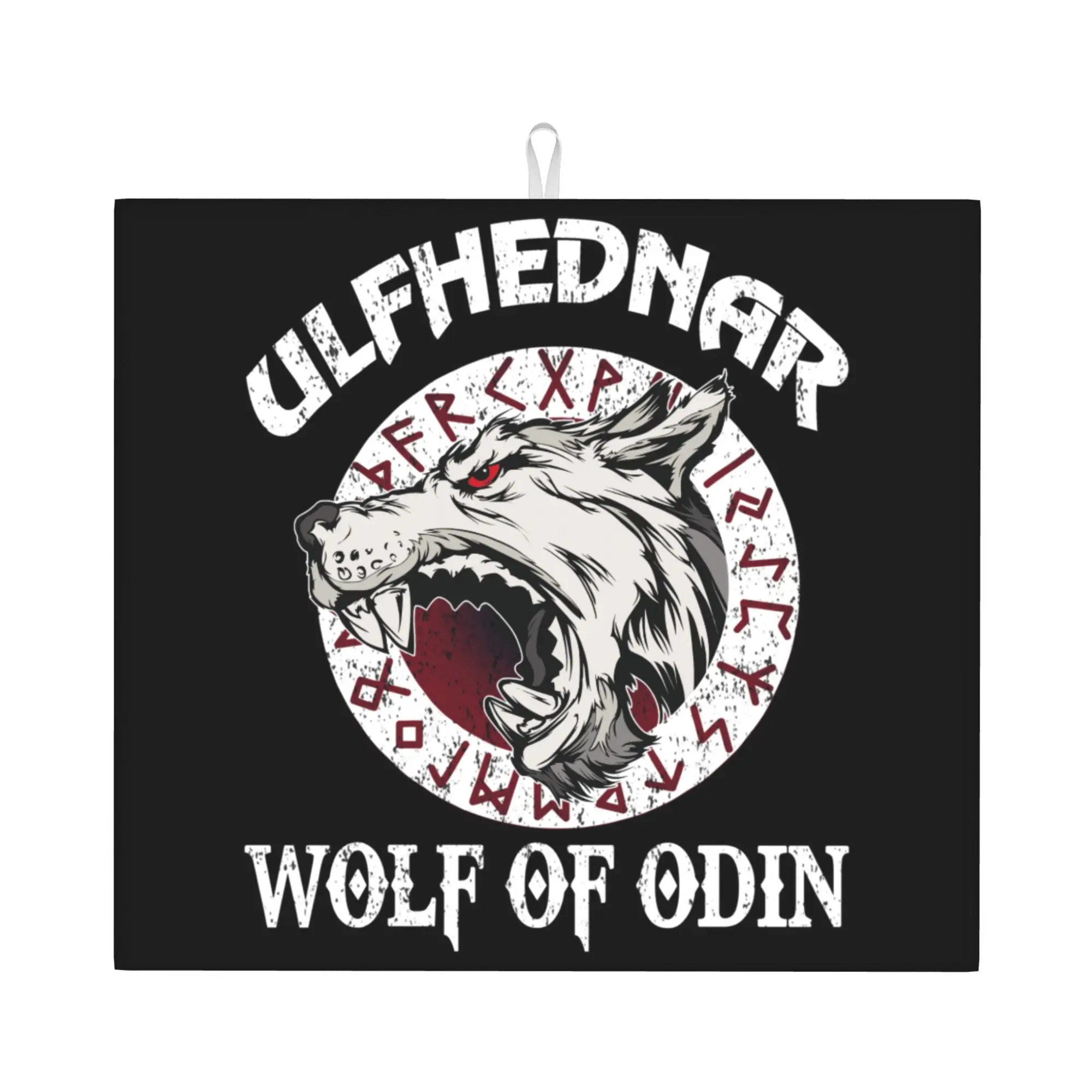 Drying Mat For Kitchen Ulfhednar Wolf Of Odin Viking Water Absorbent Waterproof Reusable  On Slip Kitchen Counter Protector Mat