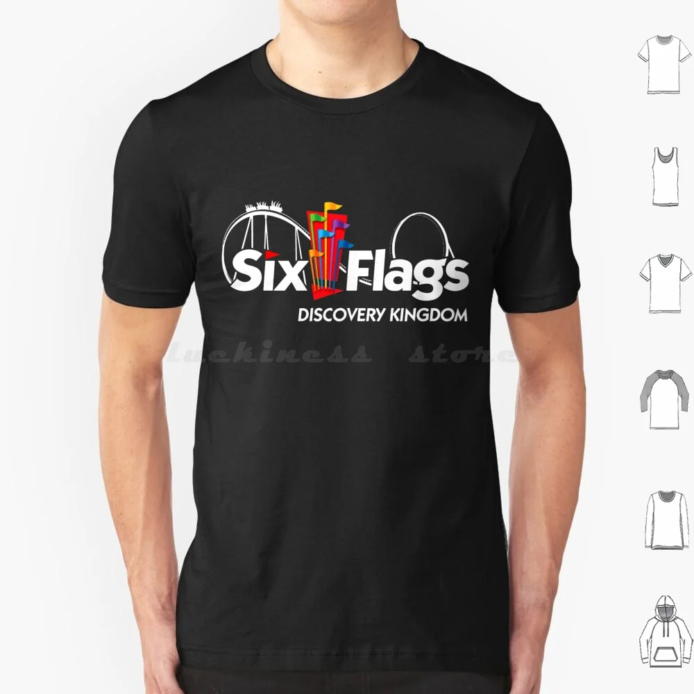 Six Flags Discovery Kingdom T Shirt Big Size 100% Cotton Six Flags Discovery Kingdom