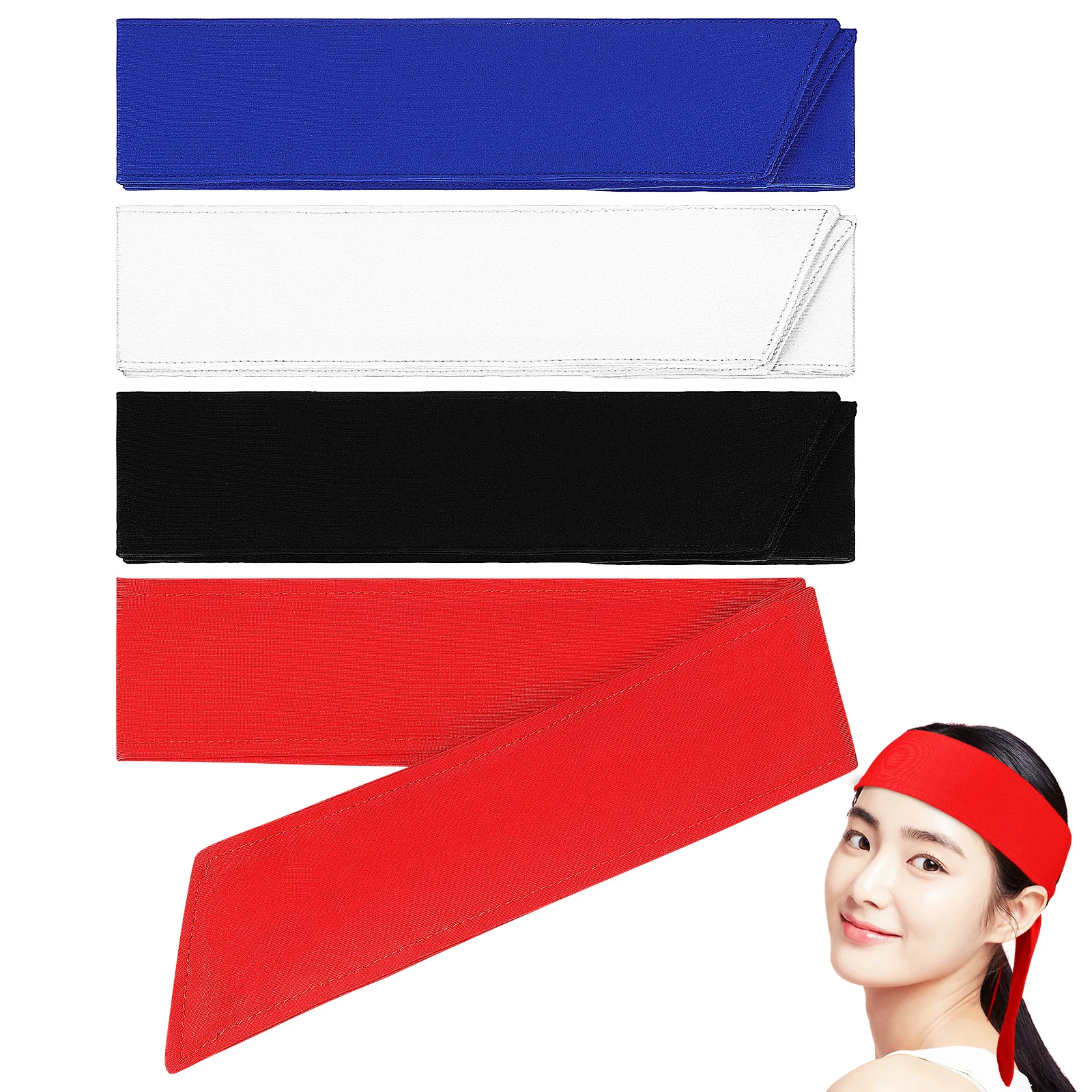 

4 шт., спортивные повязки на голову, впитывающие пот, эластичные повязки для бега, йоги, тренировок, унисекс, тренажерный зал, дышащие нескользящие повязки на повязку