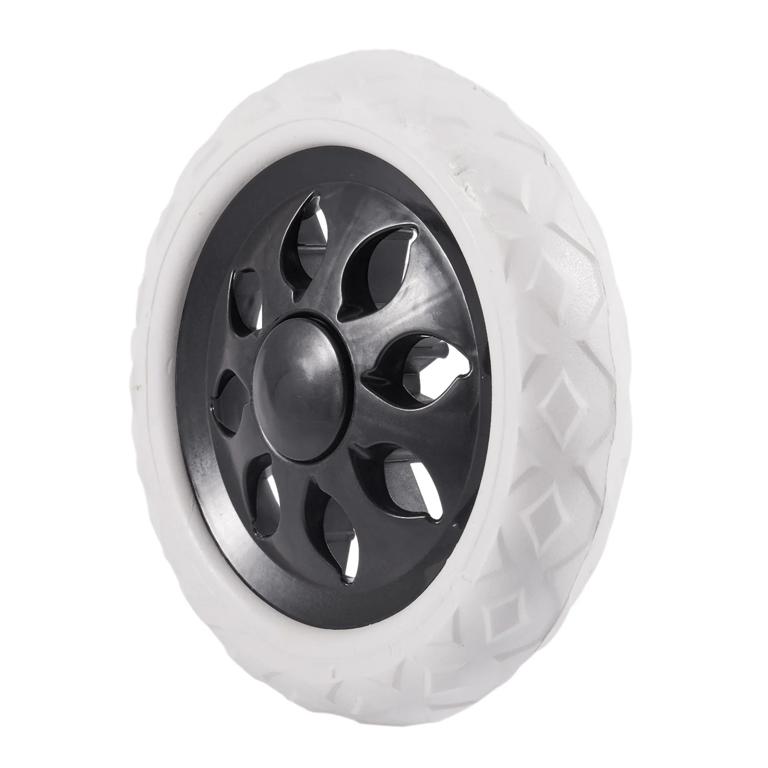 Black White Plastic Core Foam Shopping Trolley Cartwheel Casters