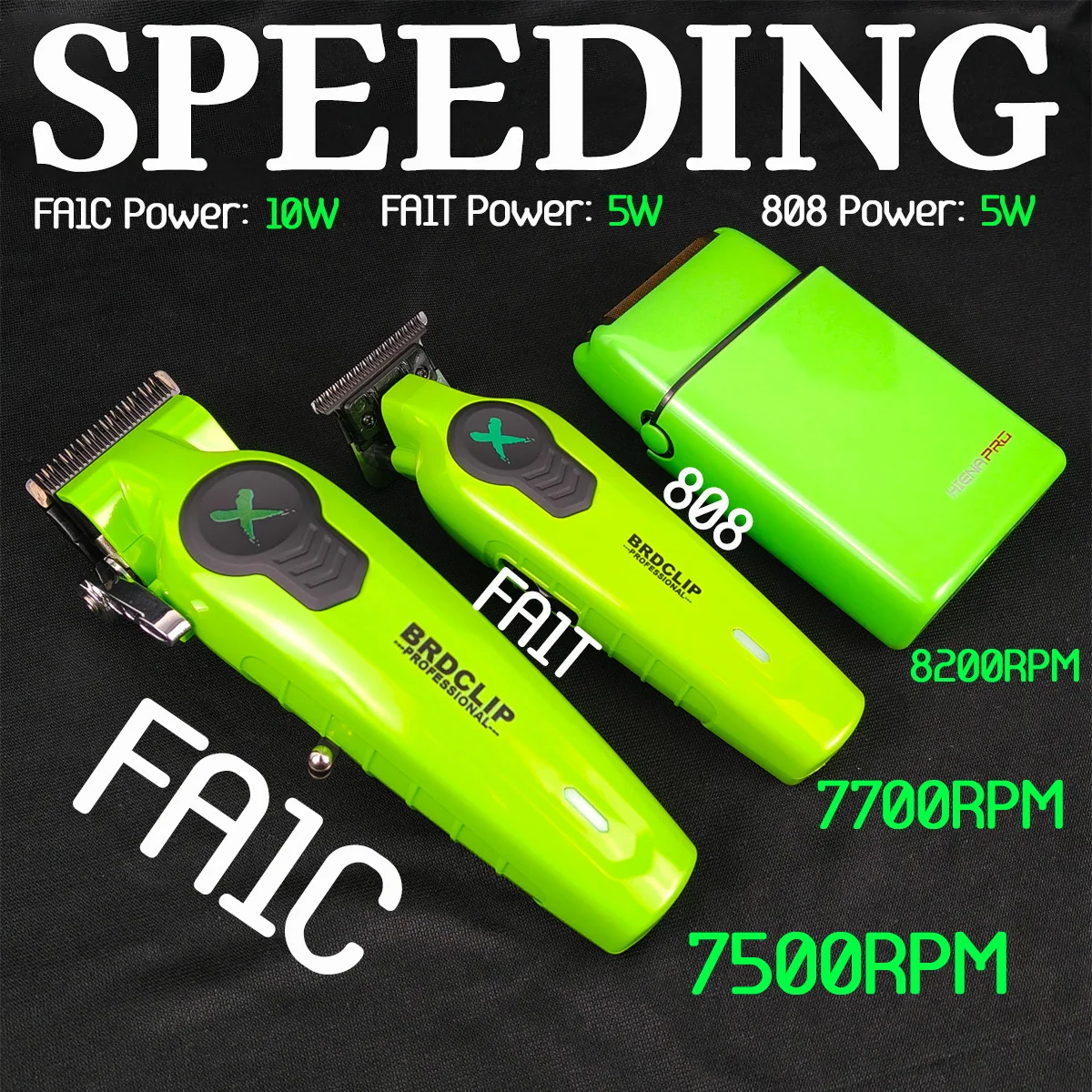 المهنية BRDCLIP FA1C FA1T 808 FA1R 7500RPM الحلاق مقص الشعر ماكينة حلاقة كهربائية المتقلب الشعر إنهاء آلة DLC شفرة قاعدة