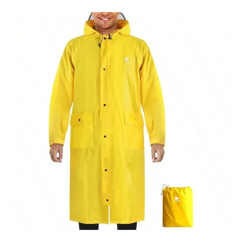 

Rain Poncho Waterproof Lightweight Raincoat Men Women Adult With Pocket Hiking Camping Outdoor Activities