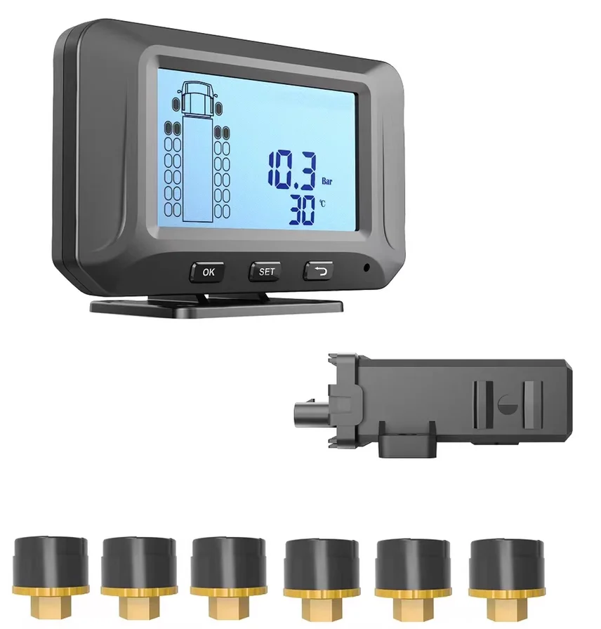 2025년 히트 상품 22인치 트럭 타이어 압력 모니터링 외부형 트럭 버스 타이어 압력 센서 TPMS
