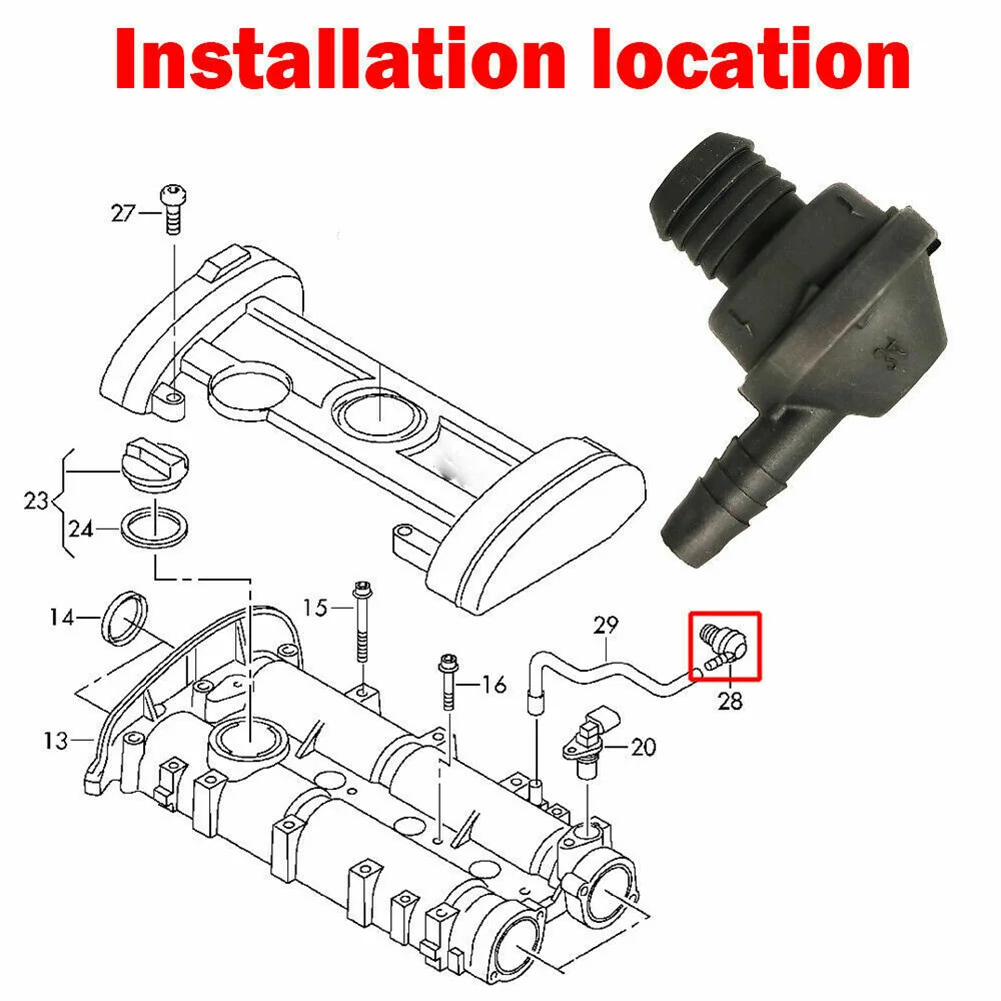 Clapet anti-retour de pompe à vide 34331161300,030103175B, pour A1 11-14 A3 08-13, pour rosemALTEA 07-15 06-09 05-15, pour SKvocation FA