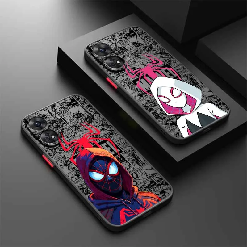 

Marvel Cute Spider Men For OPPO Reno 14 13F 13 8T 8Z 8 7Z 7 6Z 6 5 4 Pro Plus Lite Frosted Translucent Soft Phone Case