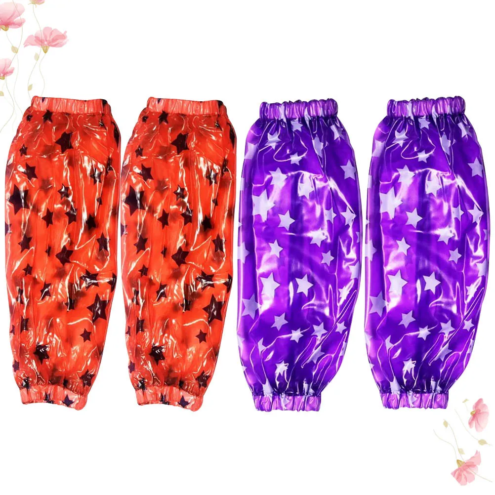 

2pcs Waterproof Oversleeve Star Pattern Pvc Oilproof Arm Sleeve Protector Kitchen Cleaning Lightweight Durable Guards For Women