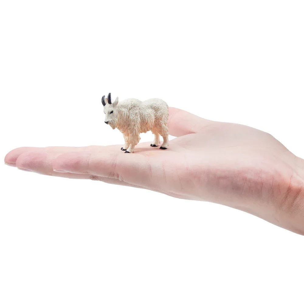Toymany Simulation Mountain Goat Wildlife  Animal Model Toy Mini Figures Dolls Action Figurines Toys Children Gift Cake Decor