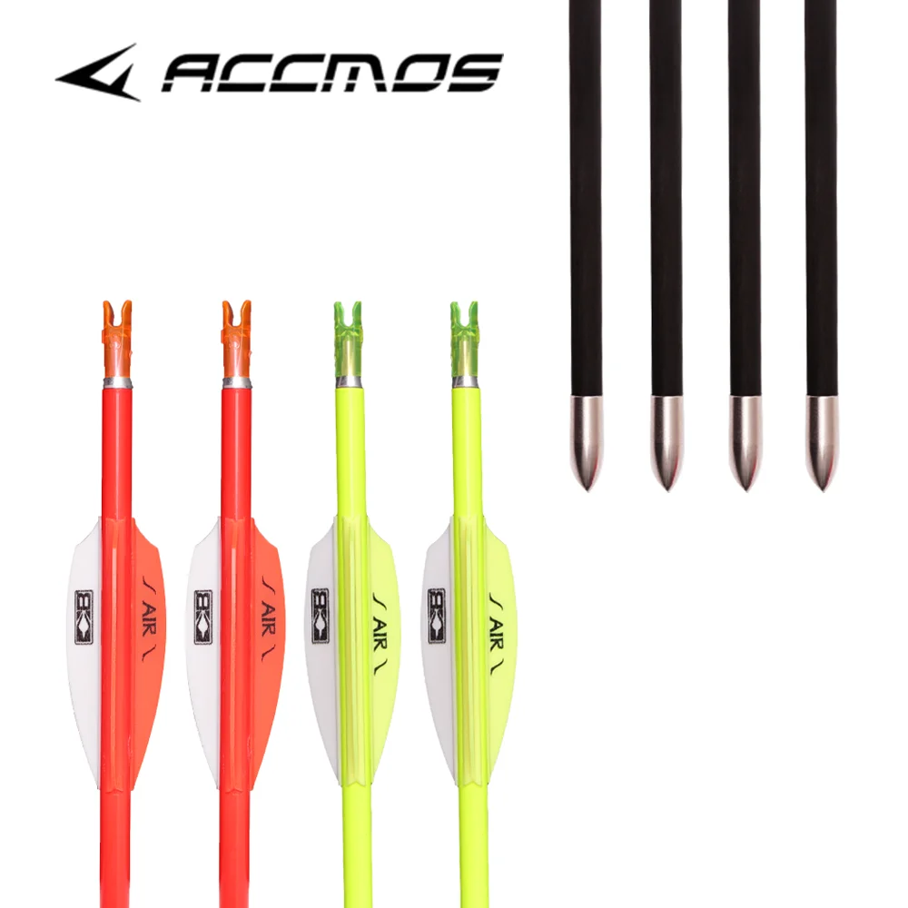 

ID4.2mm Yellow/Orange Carbon Arrows With 2'' AIR Arrow Vanes Spine 400 500 600 700 800 900 1000 32'' Pure Carbon Archery Shaft