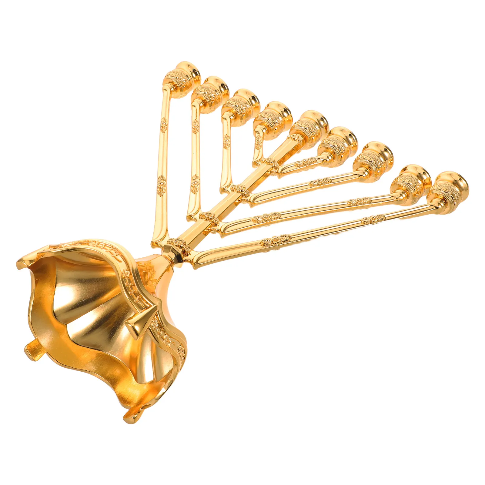 

Менора на Хануку, 9-конечная, из цинкового сплава, художественная, для украшения стола на еврейский праздник, современное украшение для Хануки