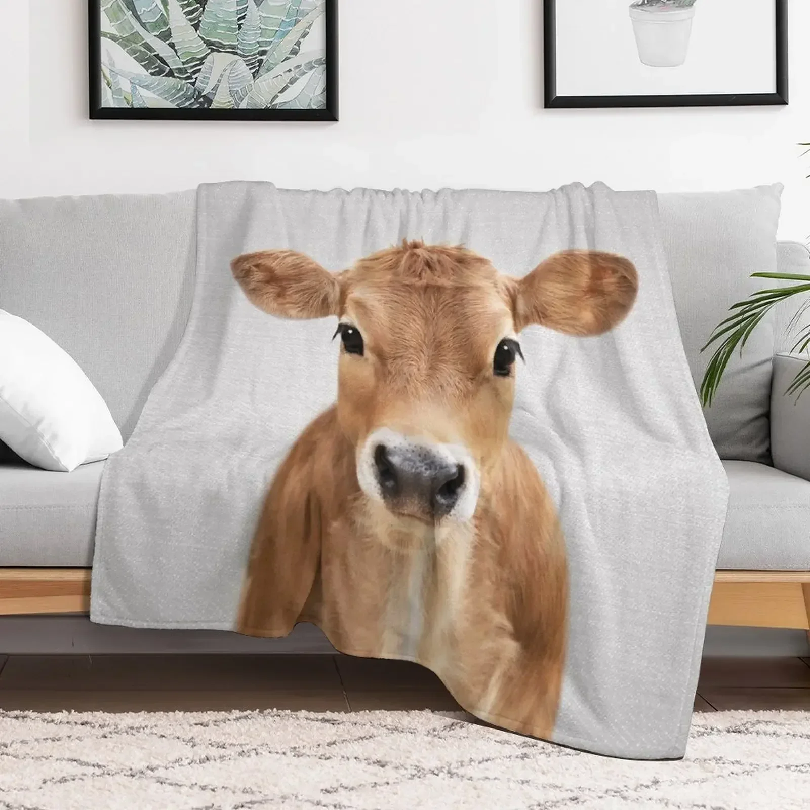 

Calf - Colorful Throw Blanket Warm Beach halloween Blankets for winter blankets ands Moving Blankets