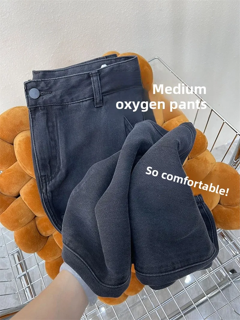 

Шелковые джинсы с высокой талией и широкими штанинами, женские тонкие новые осенние свободные прямые свободные брюки длиной до пола в форме груши