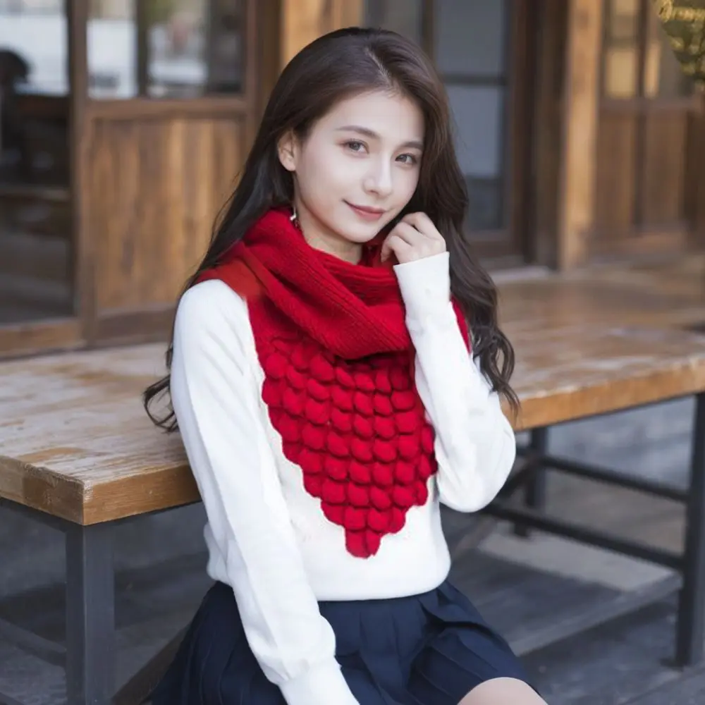 Новый осенне-зимний теплый шарф однотонные ветрозащитные вязаные шарфы защита шеи Защита от холода шаль
