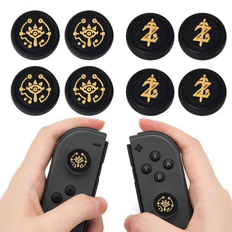 4pcs Thumb Stick Grip Caps Compatible with Nintendo Switch/Switch Lite/Switch OLED Joystick Silicone Protective Cover Case