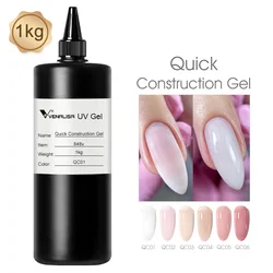 VENALISA Jelly Color Construction Gel Transparent Pink 1L Volume Soak Off UVLED Semi Permanent Self-leveling Pastel Gel Varnish