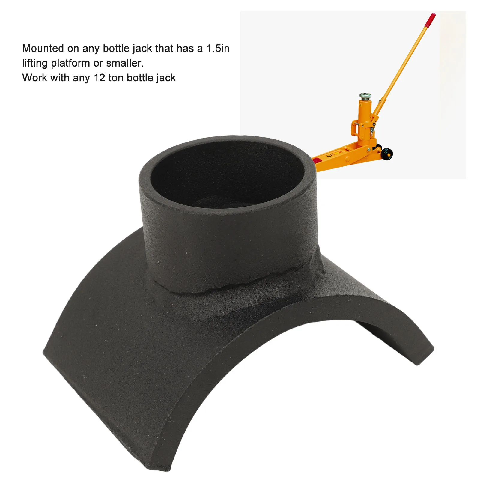 Bottle Jack Axle Lifting Saddle Easy To Operate High Strength 12 Ton Bottle Jack Axle Adapter Perfect Fit for 3in Tube