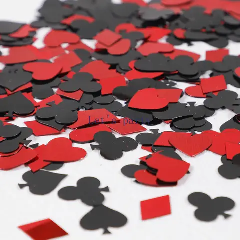 15g/bag Casino Las Vegas Poker Theme Sequin Confetti Table Scatter for Adults Boy Birthday Wedding Game Night Party Decoration