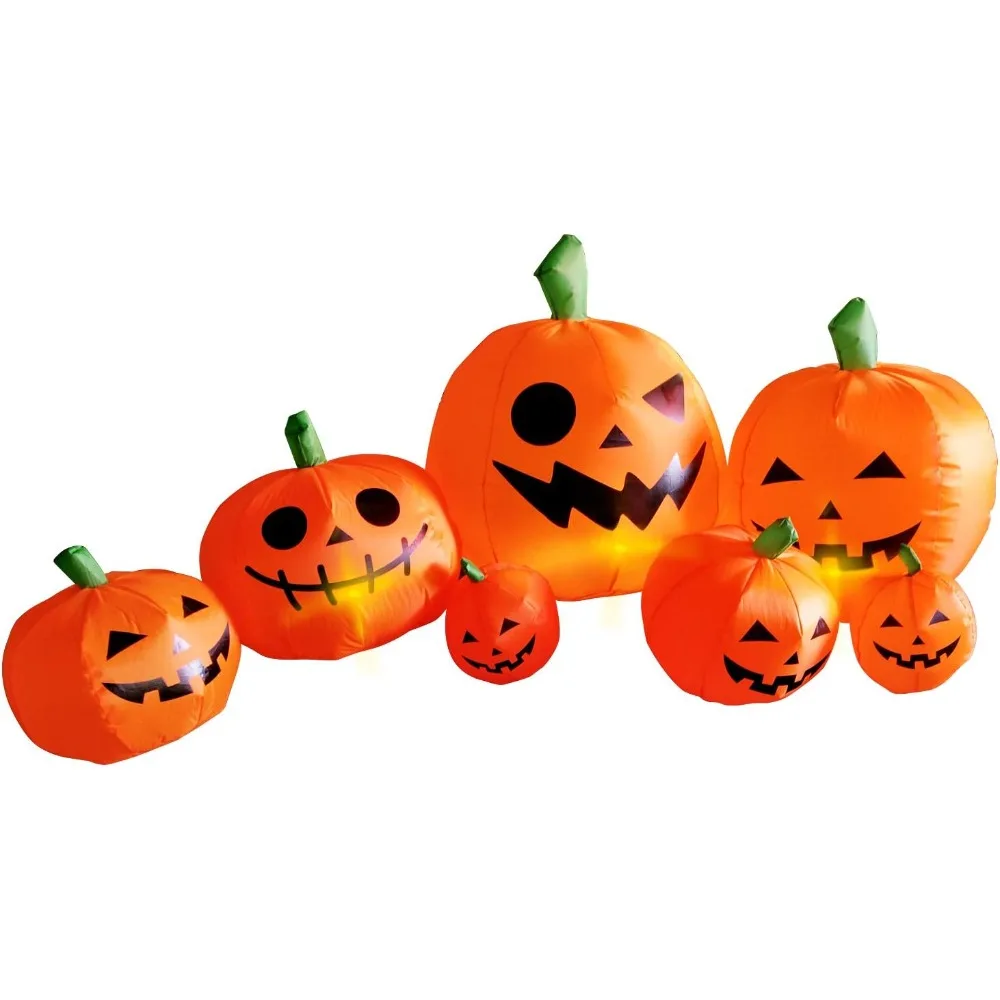 8FT Halloween Inflatables Outdoor Decorations-Pumpkin Jack-O-Lanterns for Halloween Blow Up Yard Decorations Party Decor