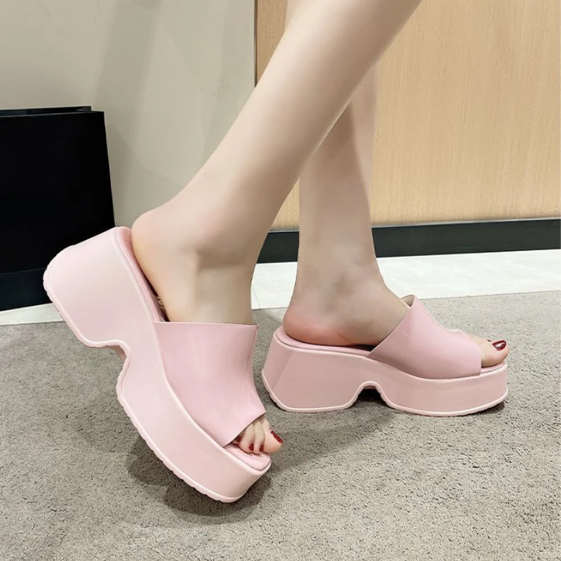 Platform Slippers Sandals Women Fashion Designer Thick Sole Summer Shoes Ladies High Heels Slipper Slides Footwear Sandalias