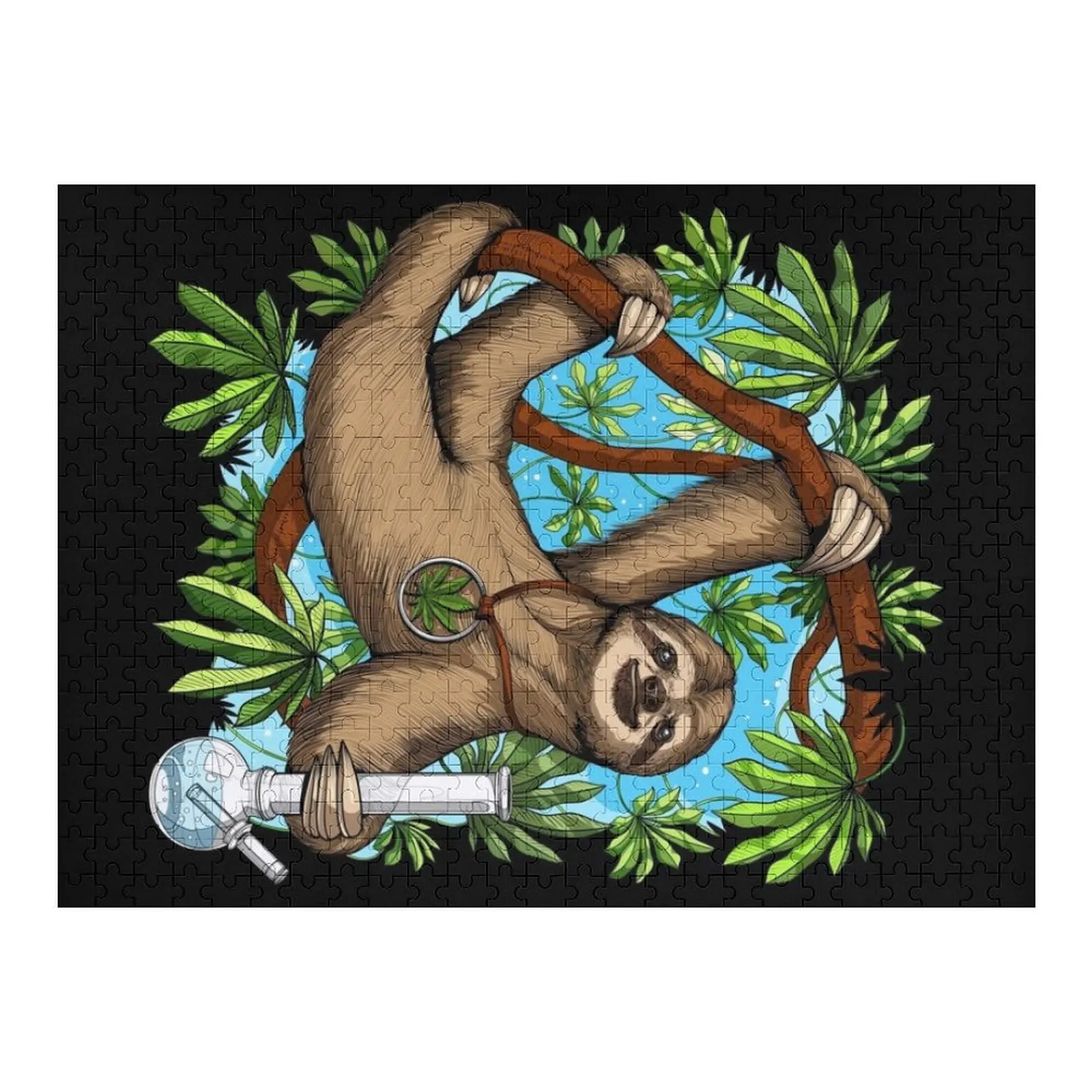 

Sloth Weed Stoner Jigsaw Puzzle Customizeds For Kids Picture Game Children Puzzle