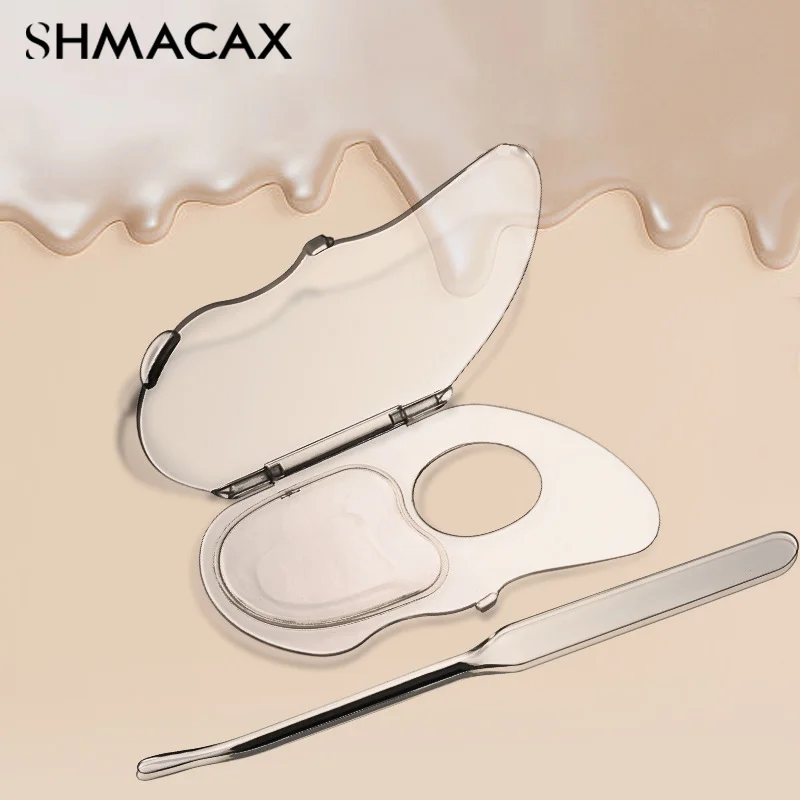 Makeup Mixing Palette With Spatula Travel Size Compact Clear Foundation Palette Accessories For Beauty Lipstick Nail Art Pigment