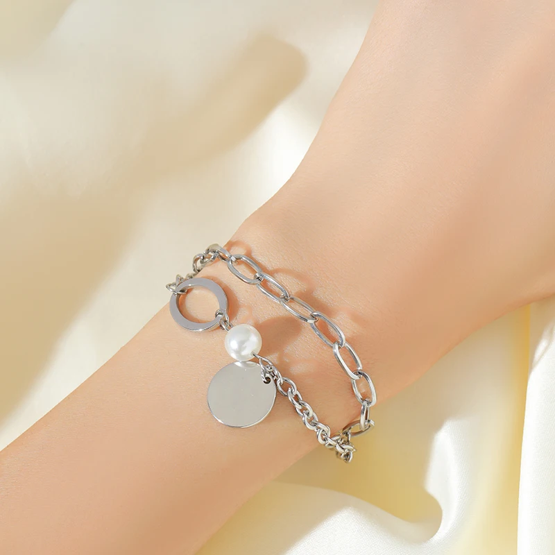 EILIECK 316L Edelstahl Silberfarbene Kette Dicker Armreif Wasserdichter Schmuck Statement Metall-Handgelenkskette Geschenk für Mädchen – Detail 14