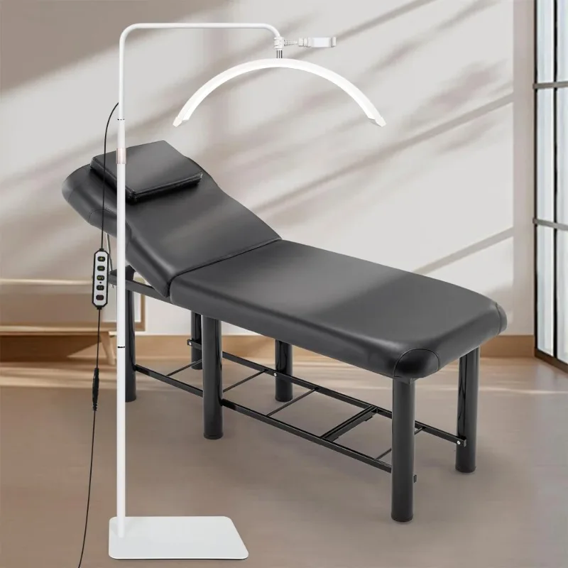 Contemporary Designer Floor Lamp Simple Half Moon Lamp Adjustable Height Brightnes Eyelash Extensions Tattoo Nail Vertical Light