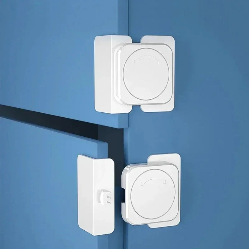 1-6pc Safety Lock Multifunctional Anti Open Cabinet Buckle Children Refrigerator Cabinet Door Lock Kids Home Security Protection