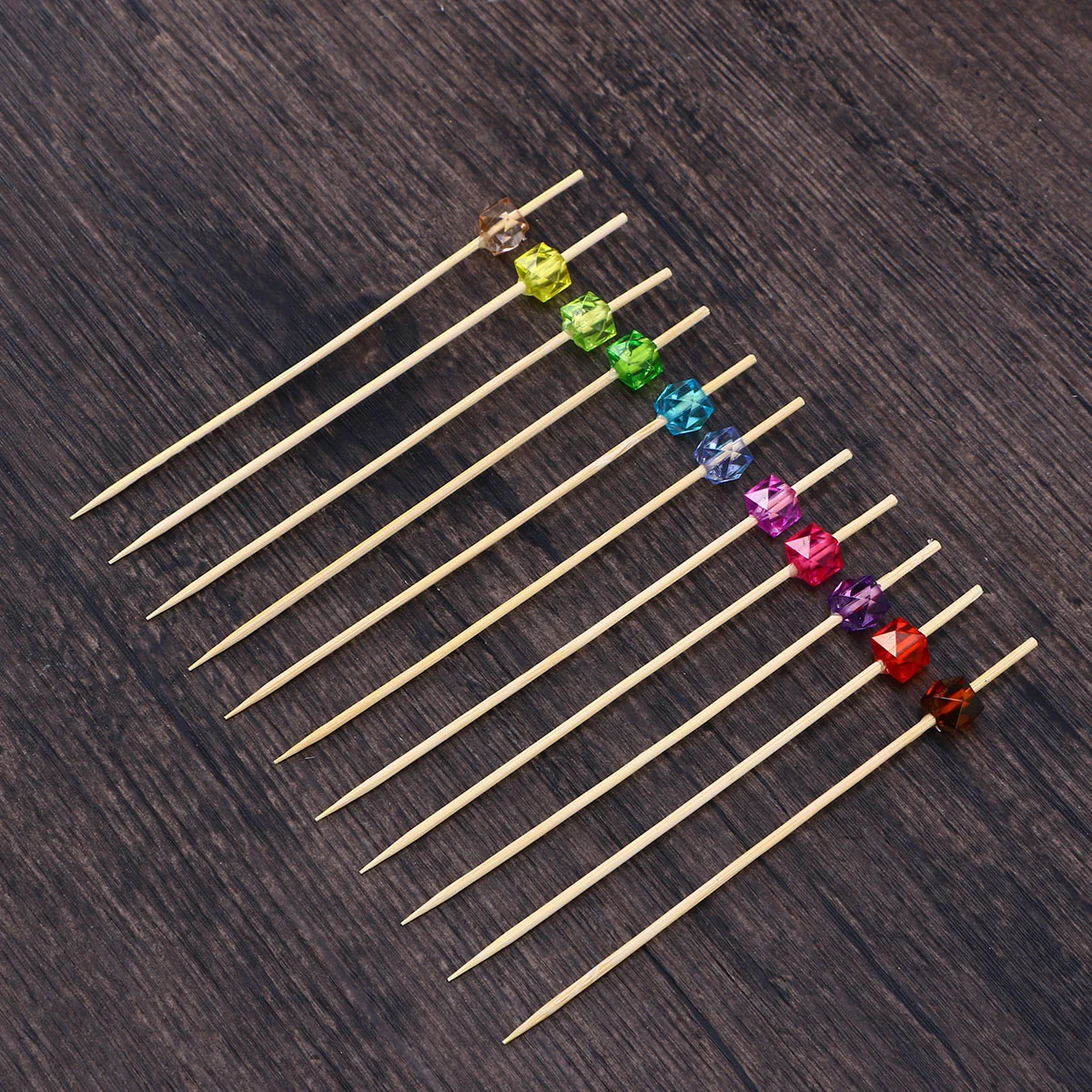 

100 Pcs Cocktail Stick Decor Fruit Sticks Picks Heart-shaped Sushi Toothpick for