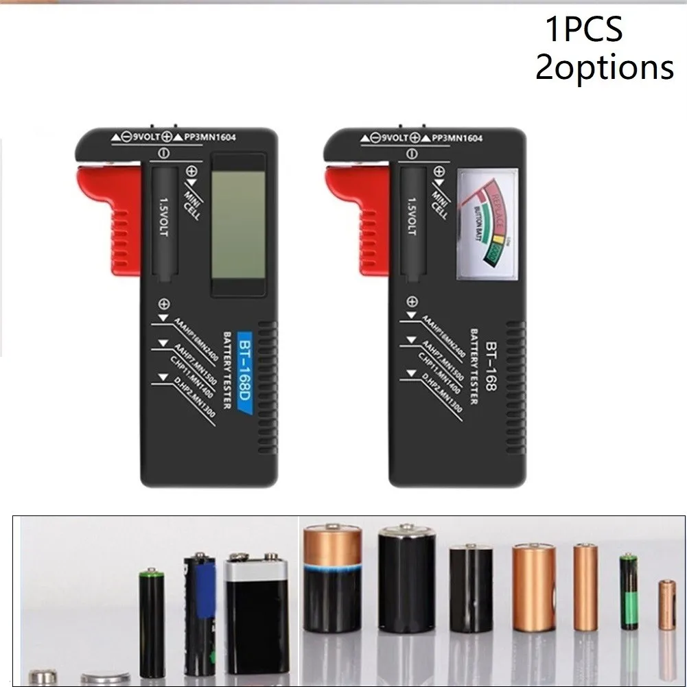 LCD Digital Battery Tester for AAA AA C D 9V 1.5V Batteries Including MN1400 UM2 HP2 LR14 SP11 R20 and 6F22 Compatibility